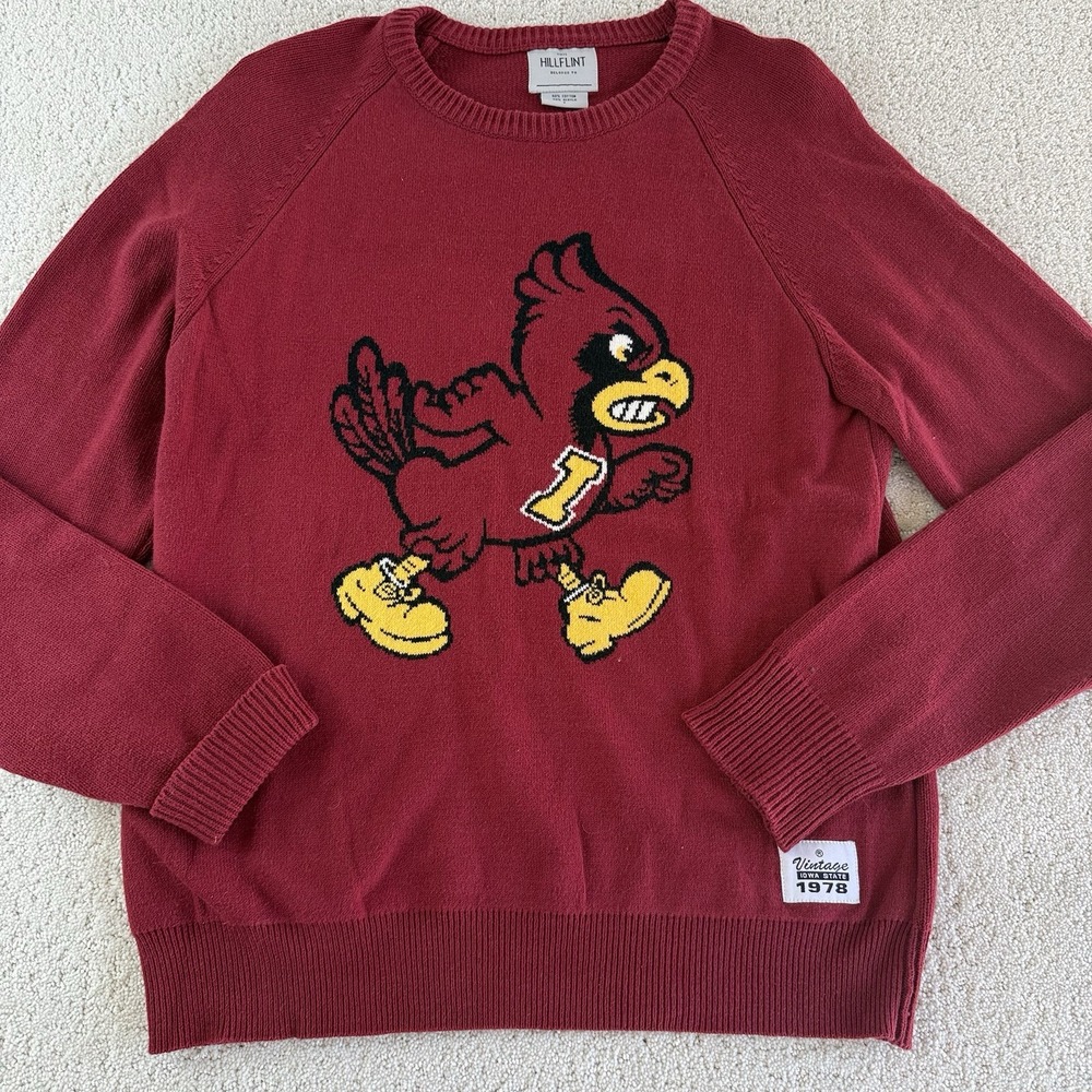 Hillflint Womens S‎ Iowa State Cardinal Graphic Sweater Red